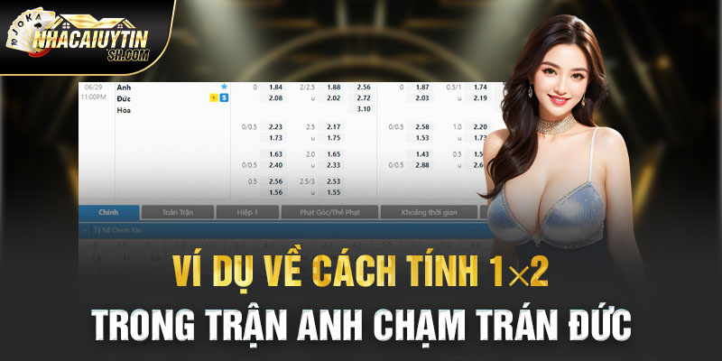 Ví dụ về cách tính 1×2 trong trận Anh chạm trán Đức